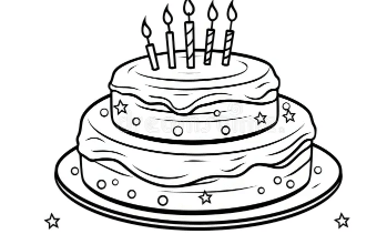 Outline:7qpoqihx_Nw= Cake Clipart