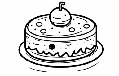 Outline:7qpoqihx_Nw= Cake Clipart